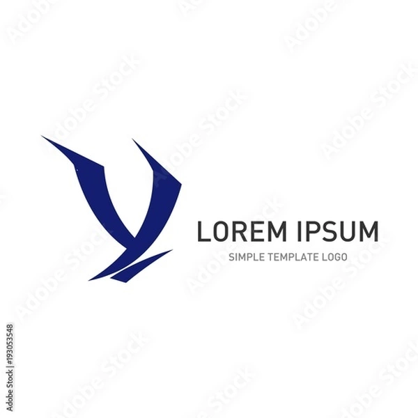 Fototapeta Abstract logo template. Fly icon 