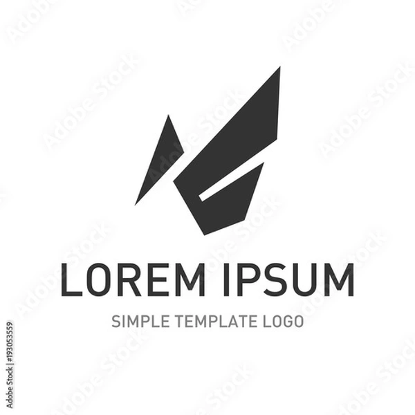Fototapeta Abstract logo template. Fly icon 