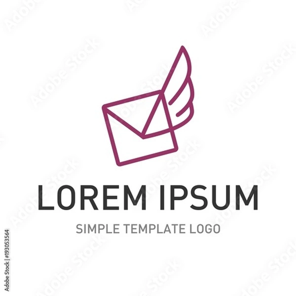 Obraz Abstract logo template. Fly icon 