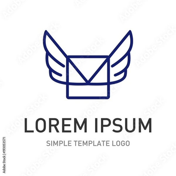 Obraz Abstract logo template. Fly icon 