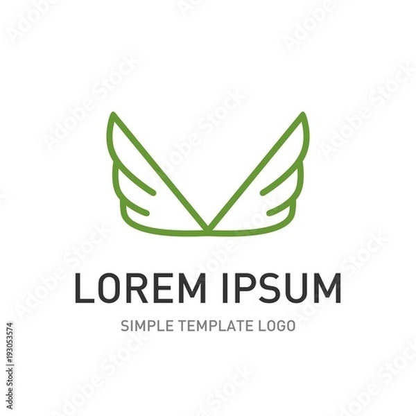 Obraz Abstract logo template. Fly icon 