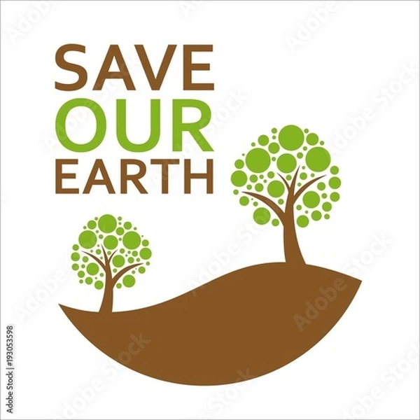 Obraz Go green poster template