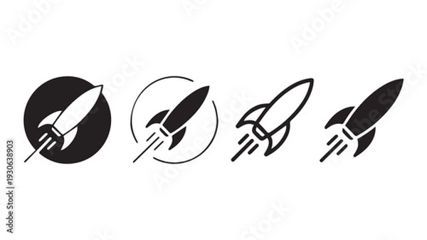 Obraz rockket icon set