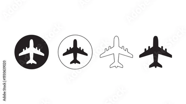 Obraz plane icon set