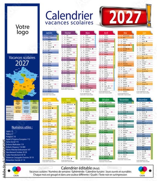 Fototapeta Calendrier 2027 - 01