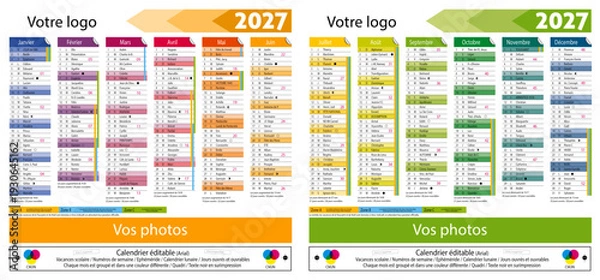 Fototapeta Calendrier 2027 - 08