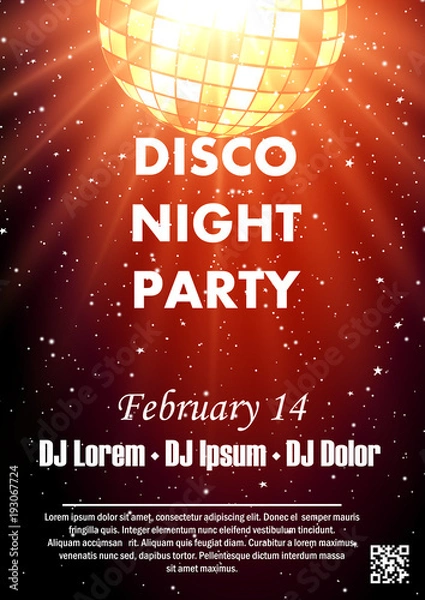 Obraz Disco night party 