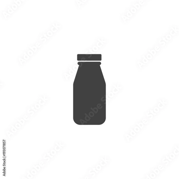 Fototapeta milk bottle icon vector flat