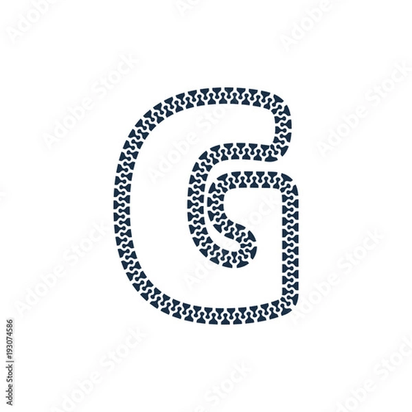 Obraz G Zip Letter Logo Icon DesigN