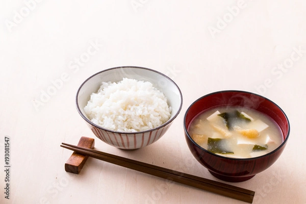 Fototapeta ごはんと味噌汁