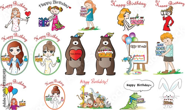 Obraz birthday card set