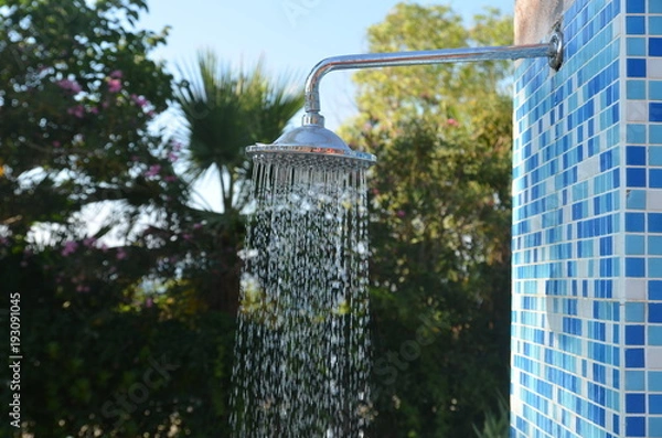 Obraz Summer shower. Drops. Summer vacation.