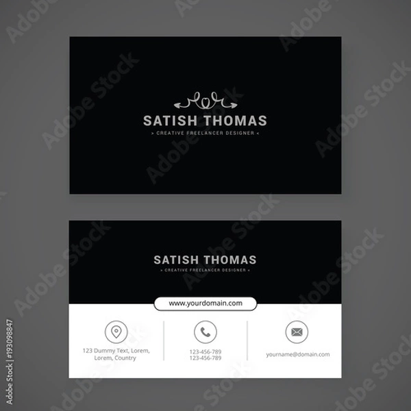 Fototapeta Business card design layout template