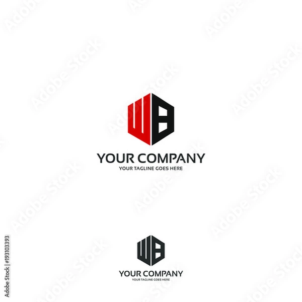 Fototapeta wb - logo template