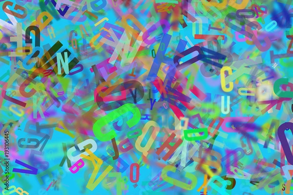Fototapeta Alphabets or number letters background.