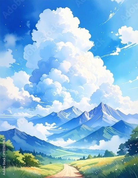 Obraz Blue sky with clouds