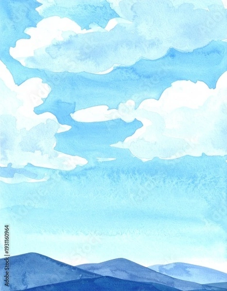 Obraz Blue sky with clouds