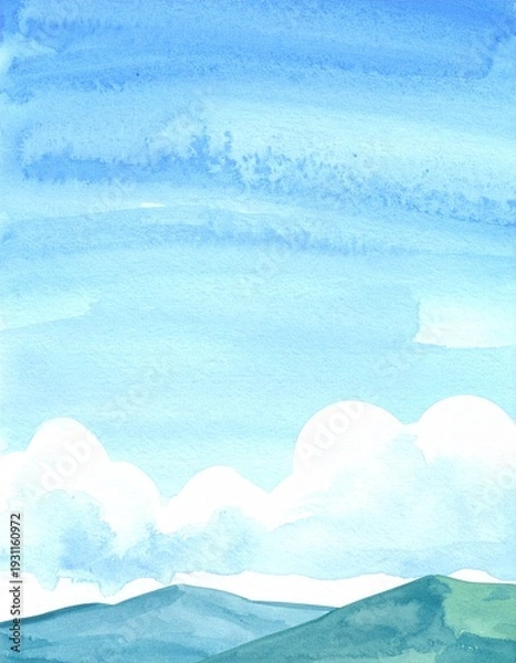 Obraz Blue sky with clouds