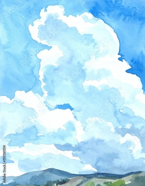 Obraz Blue sky with clouds