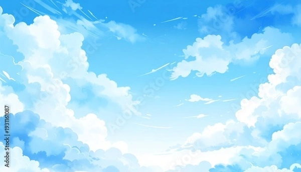 Obraz Blue sky with clouds