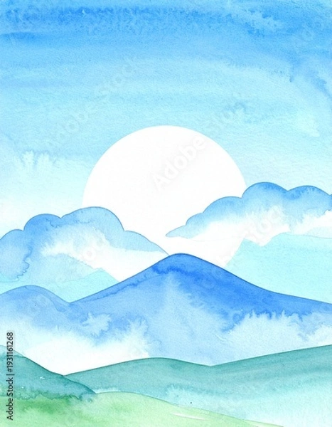 Obraz Blue sky with clouds