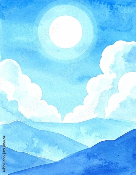 Obraz Blue sky with clouds