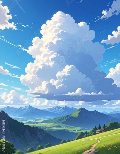 Obraz Blue sky with clouds