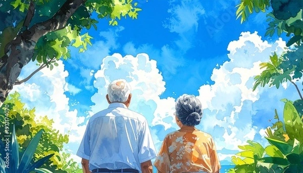 Obraz Happy senior couple