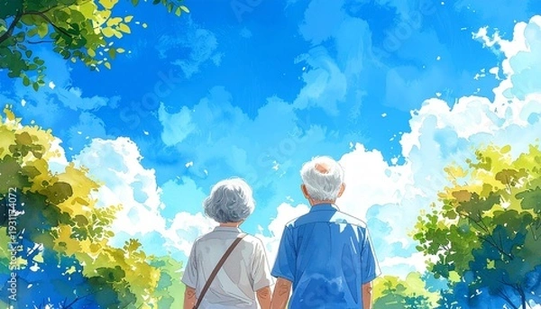 Obraz Happy senior couple