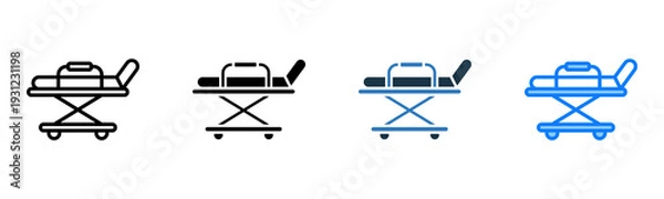 Fototapeta Stretcher icon multiple style 