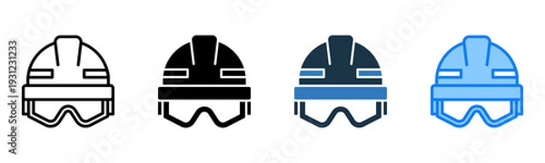 Fototapeta Protective Gear icon multiple style 