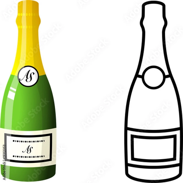 Obraz Champagne Bottle