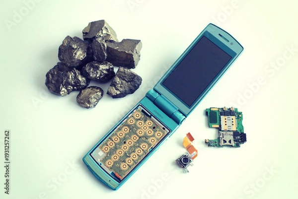 Obraz パソコンや携帯電話などのデジタル機器に使われるレアメタルやレアアース