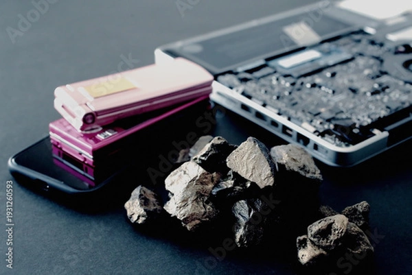 Obraz パソコンや携帯電話などのデジタル機器に使われるレアメタルやレアアース