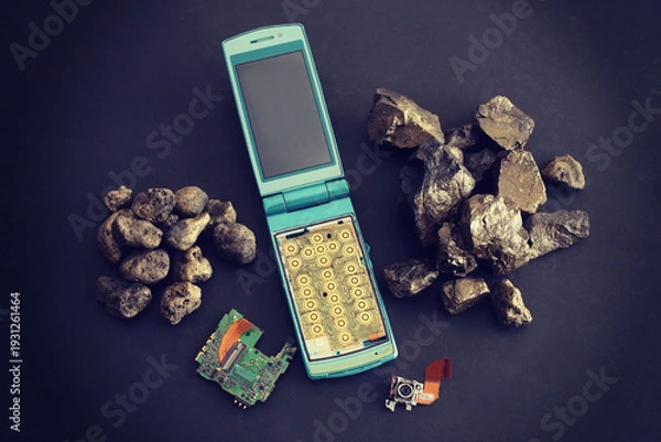 Obraz パソコンや携帯電話などのデジタル機器に使われるレアメタルやレアアース