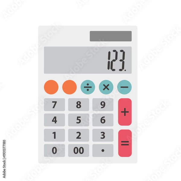 Obraz シンプルでフラットな計算機のイラスト