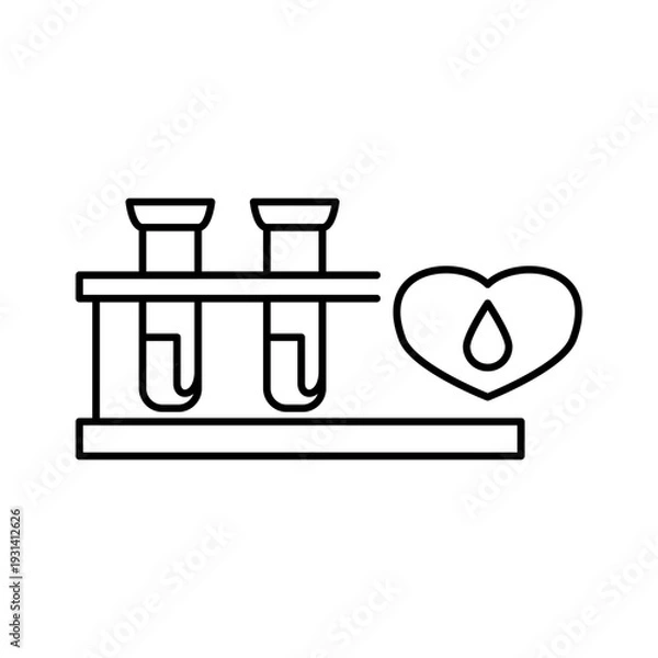 Obraz 血液検査をモチーフにしたアイコン