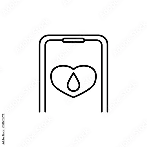 Obraz 献血アプリをモチーフにしたアイコン