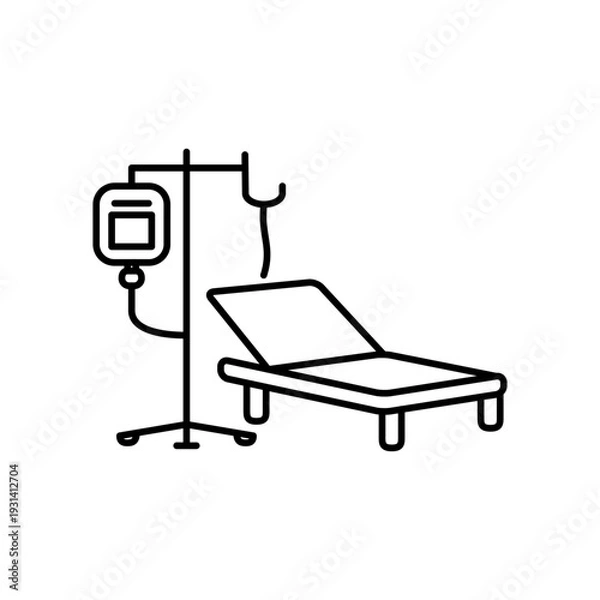 Obraz 採血ベットをモチーフにしたアイコン