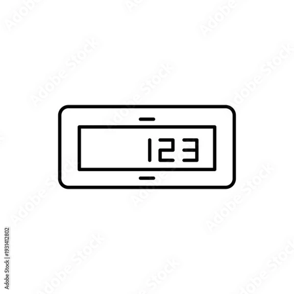 Obraz 万歩計をモチーフにしたアイコン