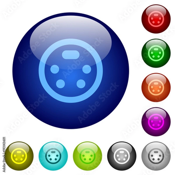 Fototapeta S-video connector color glass buttons