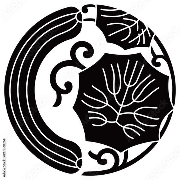 Obraz 家紋です。瓜の枝丸といいます。