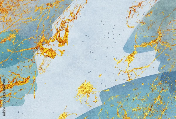 Obraz 背景素材_水彩テクスチャ_紺