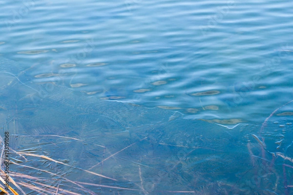 Fototapeta Glared water in a river