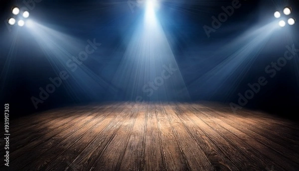 Obraz photo studio background with spotlights
