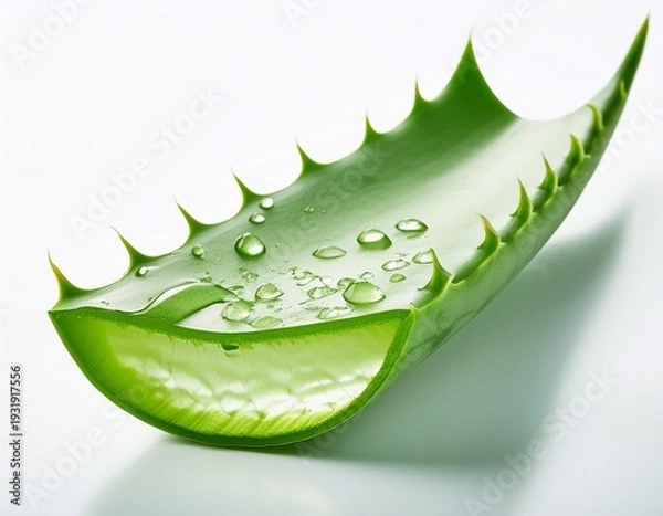 Obraz aloe vera slice isolated on white background background