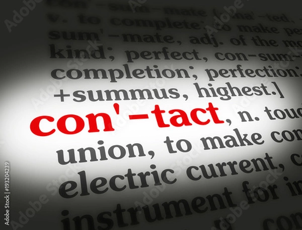 Obraz Dictionary Contact