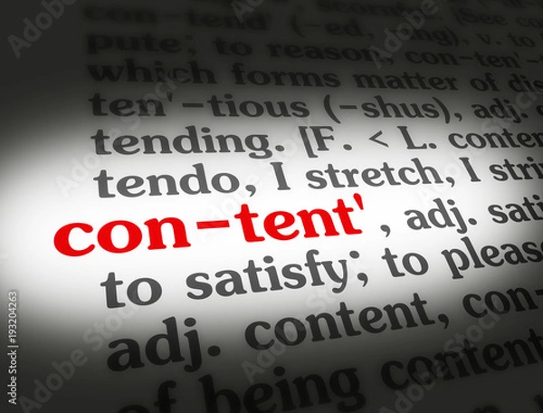 Fototapeta Dictionary Content