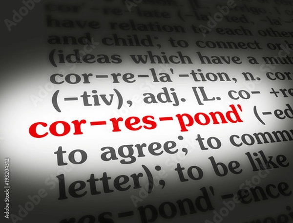 Obraz Dictionary Correspond