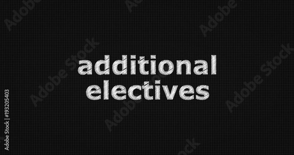 Fototapeta Additional electives on black background